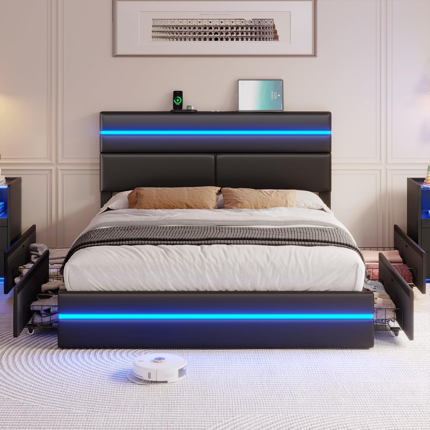 Bed Frame with LED Lights!