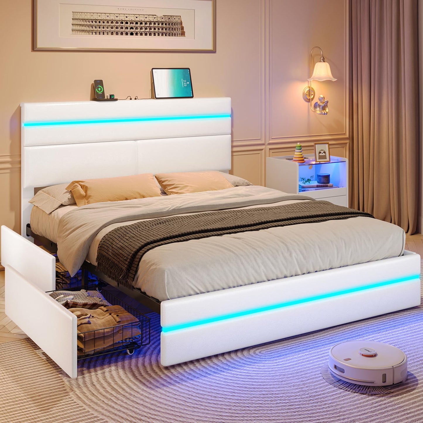 Bed Frame with LED Lights!